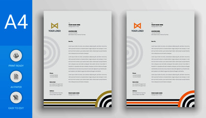 Corporate Letterhead Design Template Abstract.