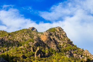 View of the Taurus mountains in Antalya province, Turkey