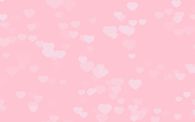 Valentine day pink hearts on pink background...