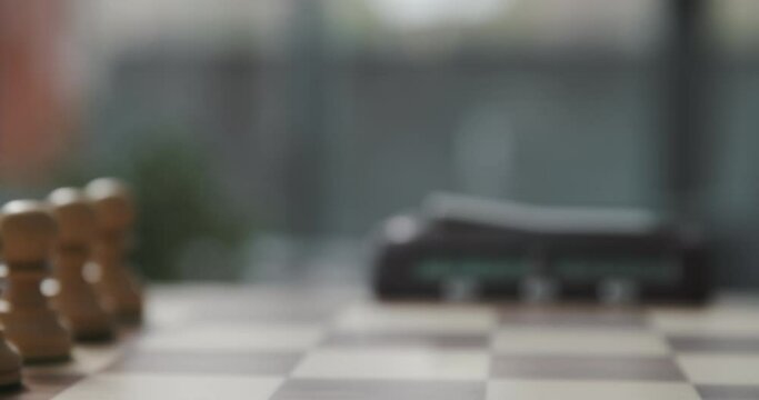 Chess pieces on the chessboard