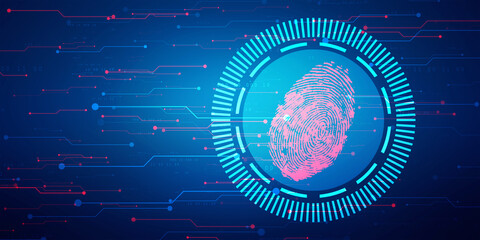 


Fingerprint Scanning Technology Concept 2d Illustration
