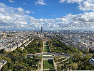 View on the tower of Montparnasse from the Eiffel Tower