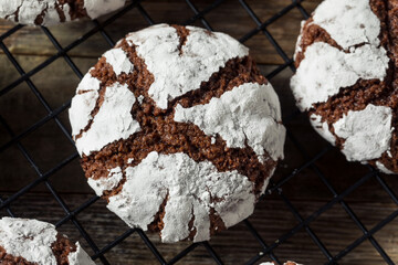 Homemade Chocolate Crinkle Cookies
