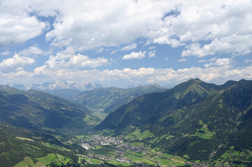 Fototapeta na wymiar Bad Hofgastein village in valley landscape Austria
