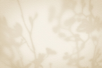 Flower shadows on light brown and cream color wall.