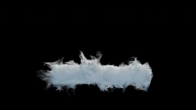 Transparent Abstract smoke Cloud Lower Third Seamless Loop With alpha 4k
