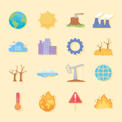 change climate icons