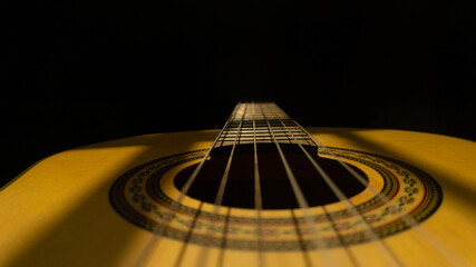 Nice macro shot of the guitar strings