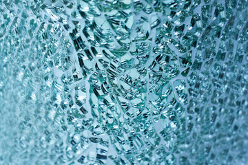 Blue glass pieces for background