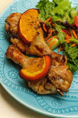 Orange Chicken Legs Salad