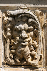 face detail of faced at vizcaya estate