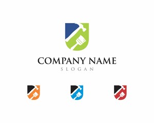 Letter U with Tools Logo Icon 001