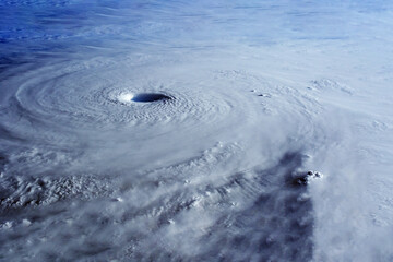 Fototapeta na wymiar Big hurricane from space. Elements of this image were furnished by NASA. 