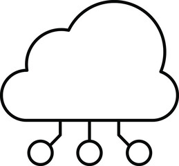 Deployed platform icon. Cloud, computing, data, information, platform