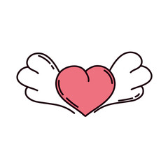 love heart wings