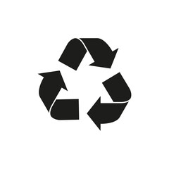 Recycling icon. Simple vector illustration on a white background