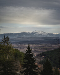 Mountains from the woods