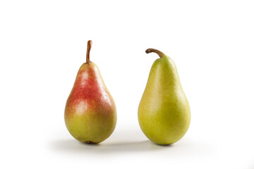 Pears Close-Up, Two Whole, Pair – Italian Cultivar 