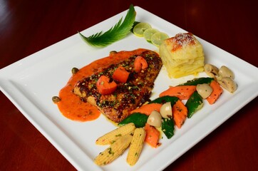 fish with vegetables