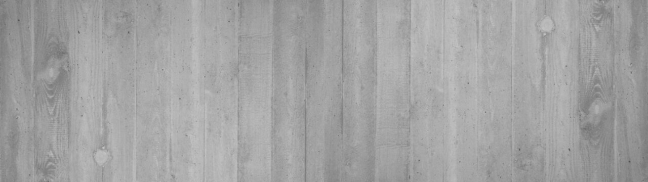 White gray grey stone concrete cement texture background panorama banner long, with wooden boards structure