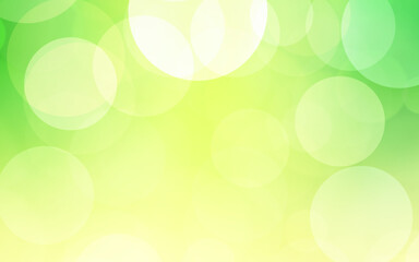 Green white and yellow luxury focus blur background. Abstract bokeh soft light gradient for concept ecology with graphic design poster banner and backdrop.