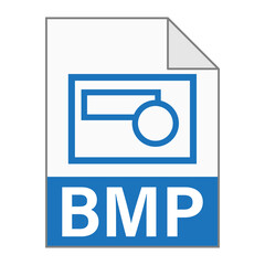 Modern flat design of BMP file icon for web