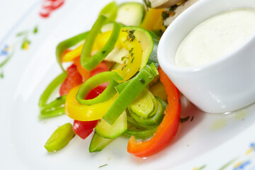 chicken with vegetables with sauce