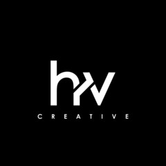 HV Letter Initial Logo Design Template Vector Illustration