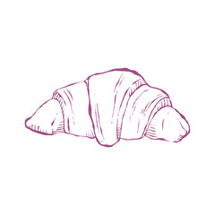 Vector doodle croissant