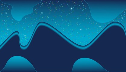 abstract blue galaxy  background with waves