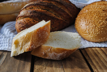 Fresh crispy bread. Buttered toast.