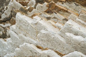 Layers of flysch, flysch cliffs, Basque coast UNESCO Global Geopark, European Geopark Network, Zumaia, Guipzcoa, Basque Country, Spain, Europe 