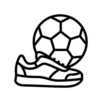 play football soccer mens leisure line icon vector. play football soccer mens leisure sign. isolated contour symbol black illustration