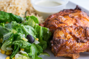 grilled pork chop with vegetables