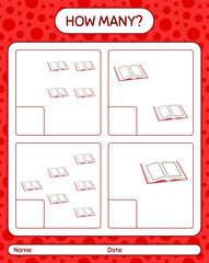 How many counting game with quran. worksheet for preschool kids, kids activity sheet, printable worksheet