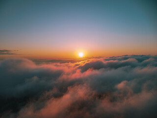 sunset in the mountains