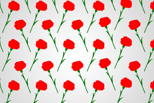 25 of April the Portugal freedom day illustration with clove. 50 Years of Revolution of the Carnations background poster, banner or card. Translation: "Freedom Day. 25th of April 1974."