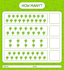 How many counting game with ketupat. worksheet for preschool kids, kids activity sheet, printable worksheet