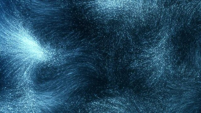Fluorescent nanomaterials for bioimaging. Concept Loop background of abstract fiber optical artificial intelligence swarm array of blue Fluorescein nanodiamond particles in multiphoton microscopy.