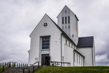 Obraz premium Exterior of Skalholt Cathedral in Skalholt historic area in Iceland