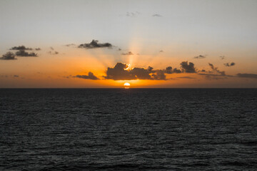 sunset in the sea