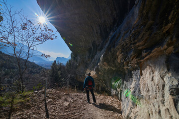 Beautiful Limestone cave, Old Oolitic stone quarries in Massone, The extracted stone, called...