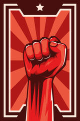 hand fist revolution poster