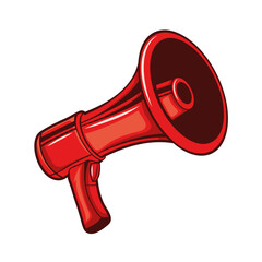 red color megaphone