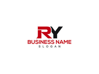 RY Letter Logo, ry logo icon vector for business - obrazy, fototapety, plakaty