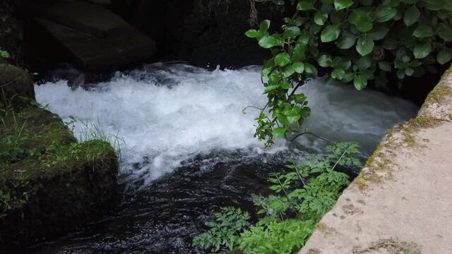 The Trail of the Neiva River in Antas, Esposende, Portugal. The several waterfalls, mills and watermills are the main points of interest which prove the richness of the Neiva valley.