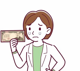 Young woman in a lab coat