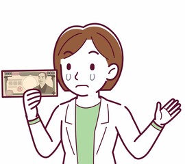 Young woman in a lab coat