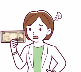 Young woman in a lab coat