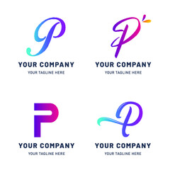 Collection of P Logo Templates